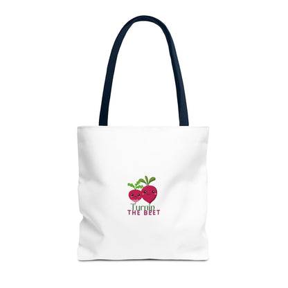 "Turnip the Beet" Canvas Tote Bag – Cute Veggie Graphic Dance-Themed Reusable Bag for Grocery Runs, Dance Class & Everyday Use