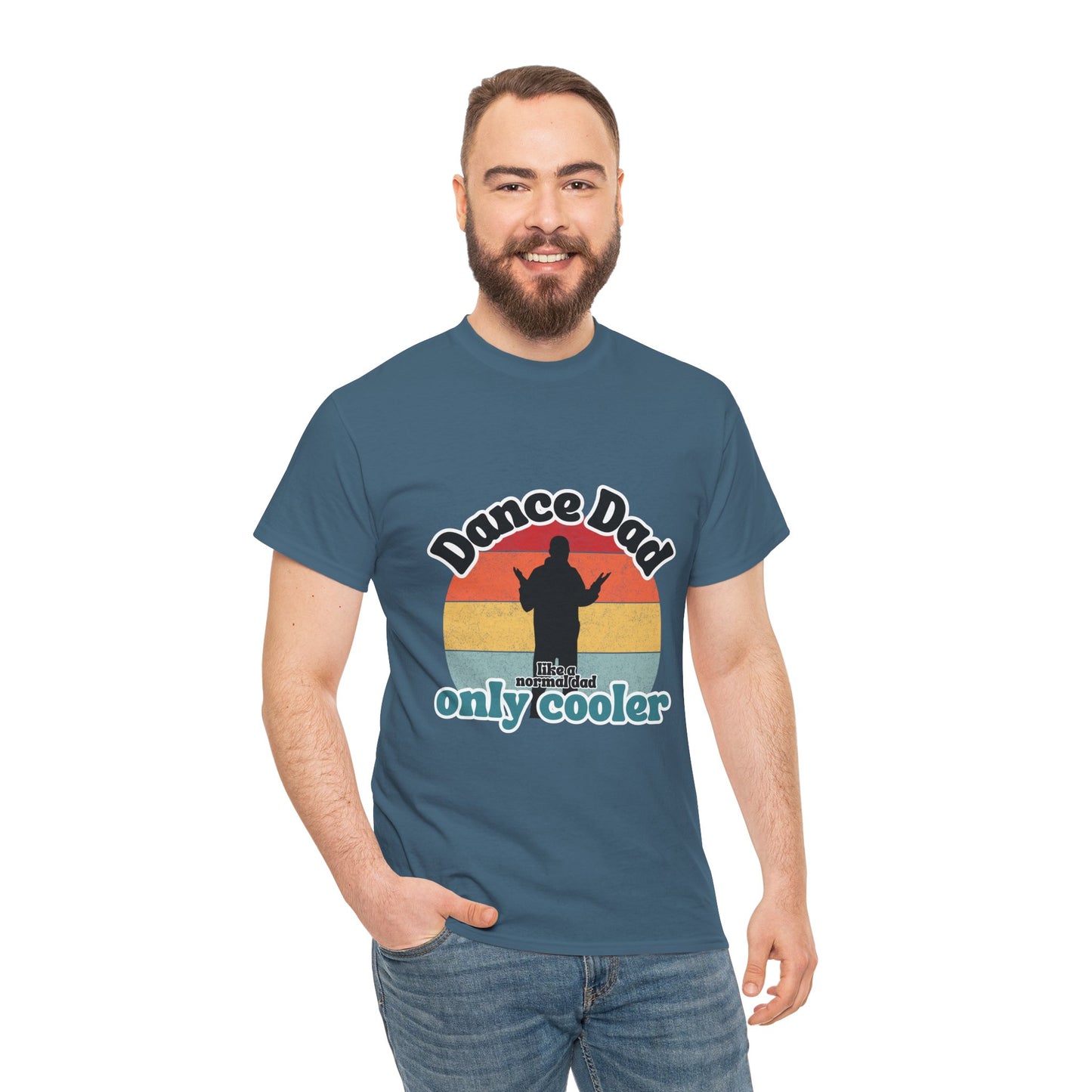 "Dance Dad" Unisex Heavy Cotton Tee – Funny Retro Dance Shirt for Cool Dads
