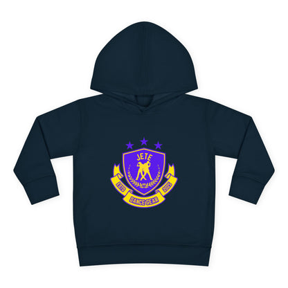 "Jeté Dance Gear" Toddler Pullover Fleece Hoodie – Collegiate-Inspired Dancer Graphic Sweatshirt for Kids