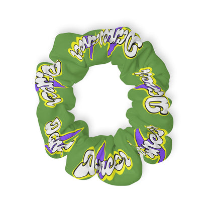 “Dancer” Scrunchie – Superhero-Inspired Dance Hair Accessory with Bold Graphic for Performers