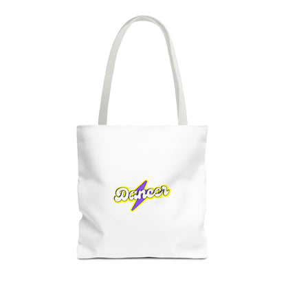 “Dancer” Superhero Graphic Canvas Tote Bag – Bold Dance Tote for Classes, Rehearsals & Everyday Use
