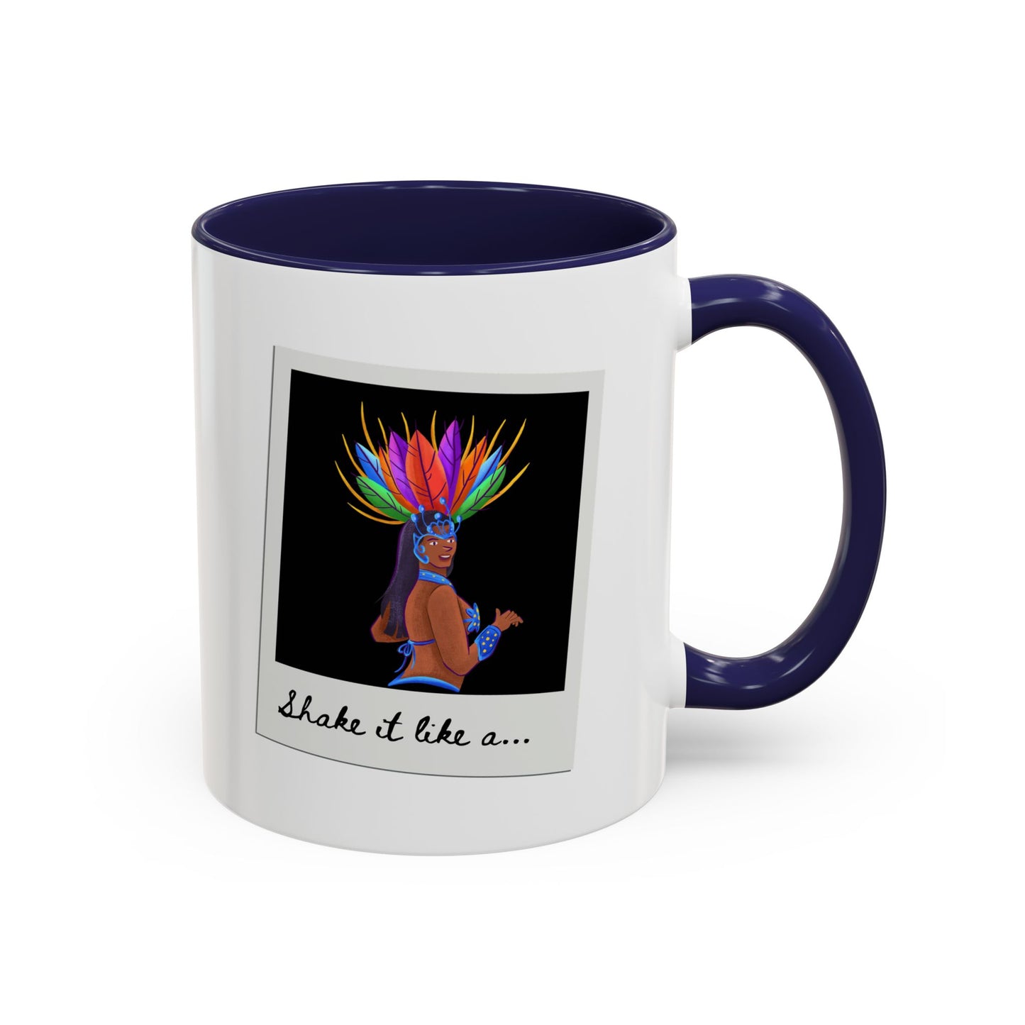 "Shake It Like a..." Accent Coffee Mug – Fun Dance Quote Ceramic Mug for Dancers and Music Lovers