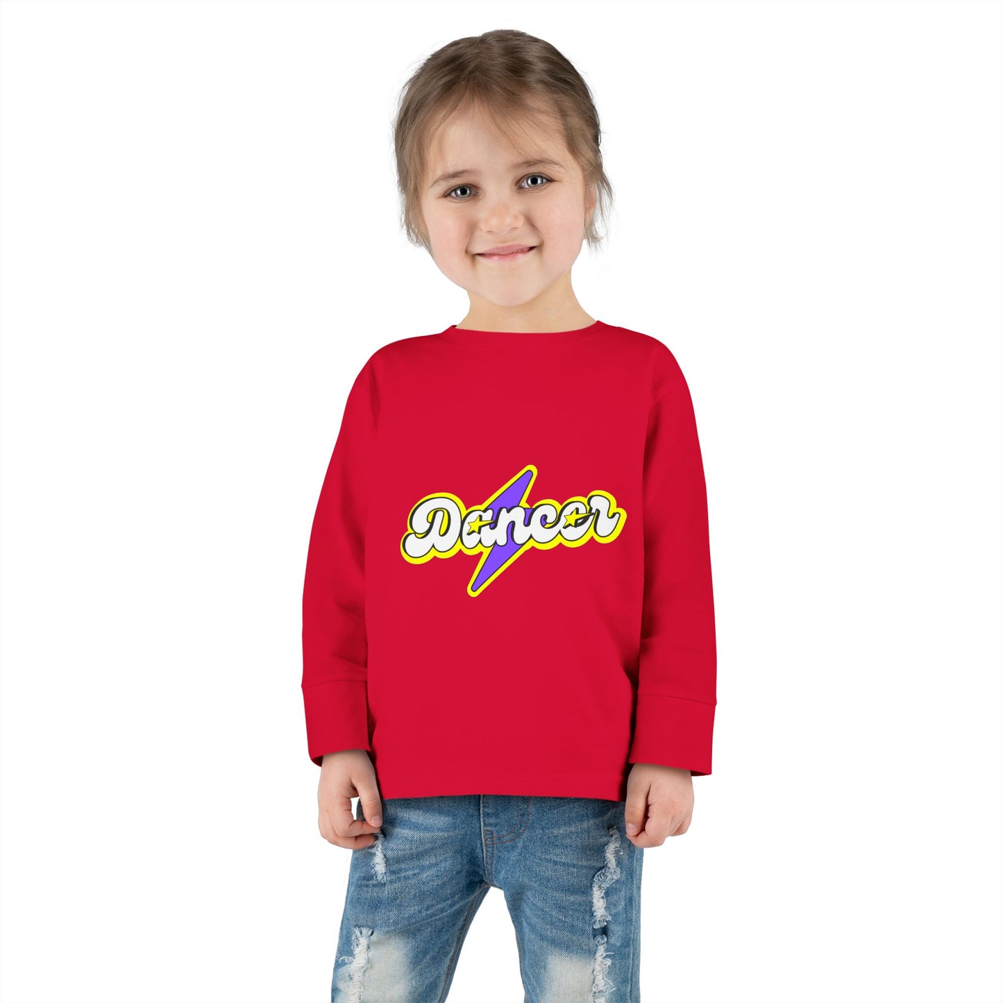 "Dancer" Toddler Dance T-Shirt – Bold Superhero-Inspired Long Sleeve Tee for Kids