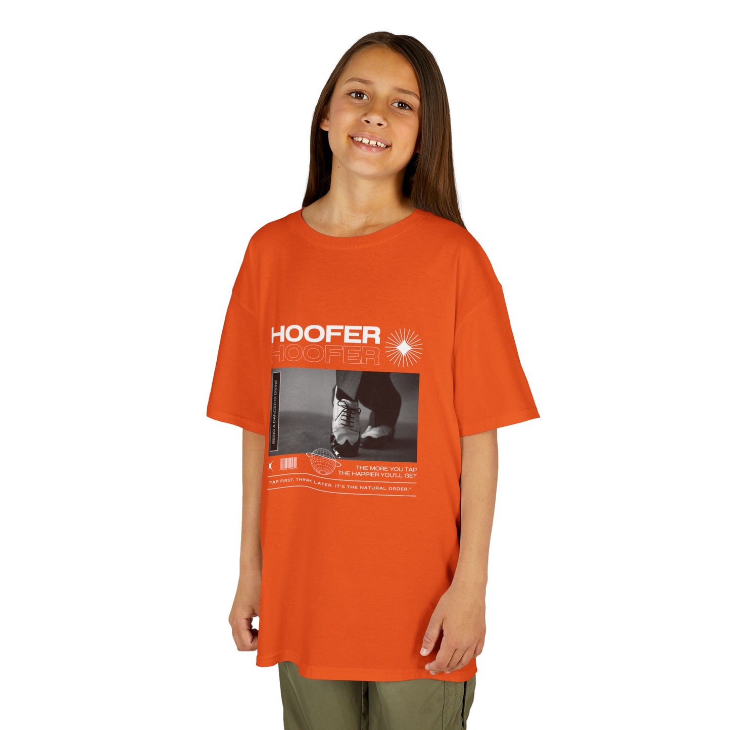 "Hoofer" Youth Short Sleeve Tee – Streetwear Tap Dance Shoes Graphic Kids T-Shirt