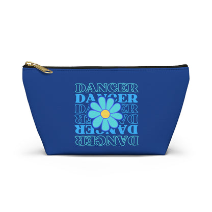 "Dancer" Makeup Bag – Elegant Floral Dance Graphic – Stylish Zipper Pouch for Cosmetics, Accessories & Gifts for Dancers