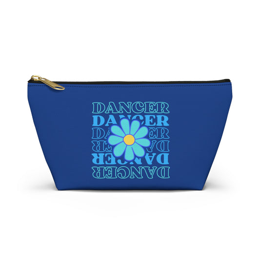 "Dancer" Makeup Bag – Elegant Floral Dance Graphic – Stylish Zipper Pouch for Cosmetics, Accessories & Gifts for Dancers