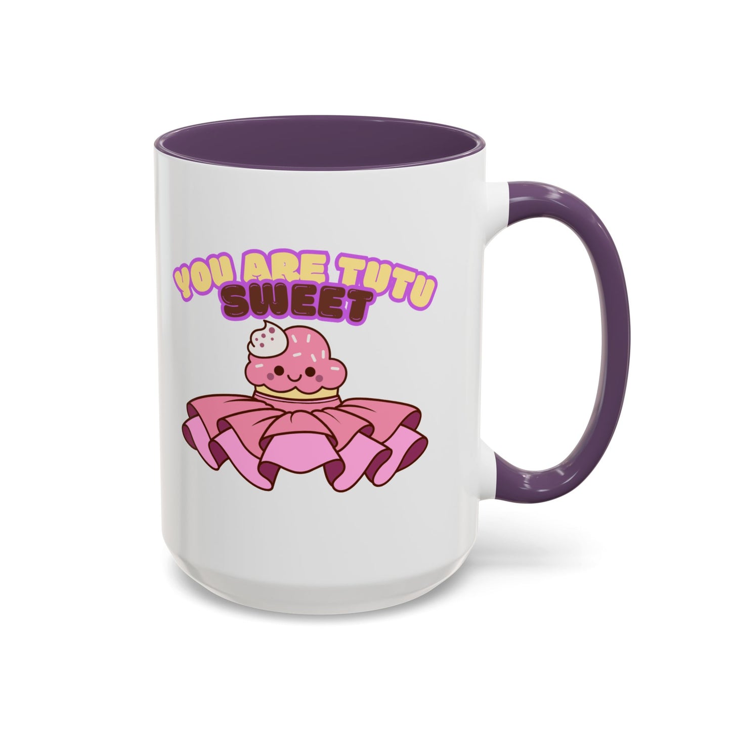 "You Are Tutu Sweet" Accent Coffee Mug – Cute Ballet Pun with Kawaii Ceramic Mug for Dancers and Dance Lovers