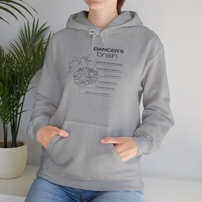 "Dancer’s Brain" Unisex Hoodie – Funny Dance-Themed Hoodie for Teens and Adults with Personalization Option and Cute Dancer Brain Graphic