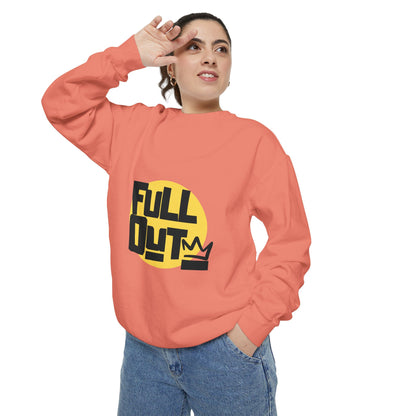 "Full Out" Unisex Lightweight Crewneck Sweatshirt – Bold Streetwear-Inspired Dance Graphic Pullover for Dancers & Performers