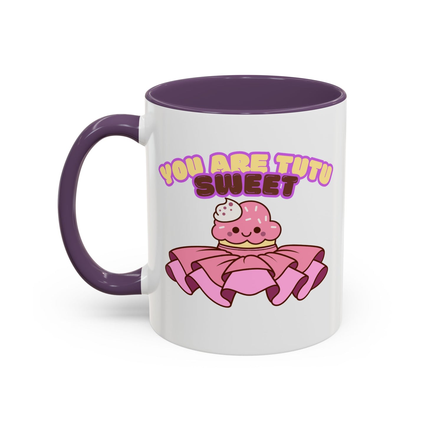 "You Are Tutu Sweet" Accent Coffee Mug – Cute Ballet Pun with Kawaii Ceramic Mug for Dancers and Dance Lovers