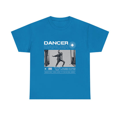 "Dancer "Jazz Pose Unisex Heavy Cotton Tee – Streetwear-Inspired Jazz Dance Graphic T-Shirt for Performers