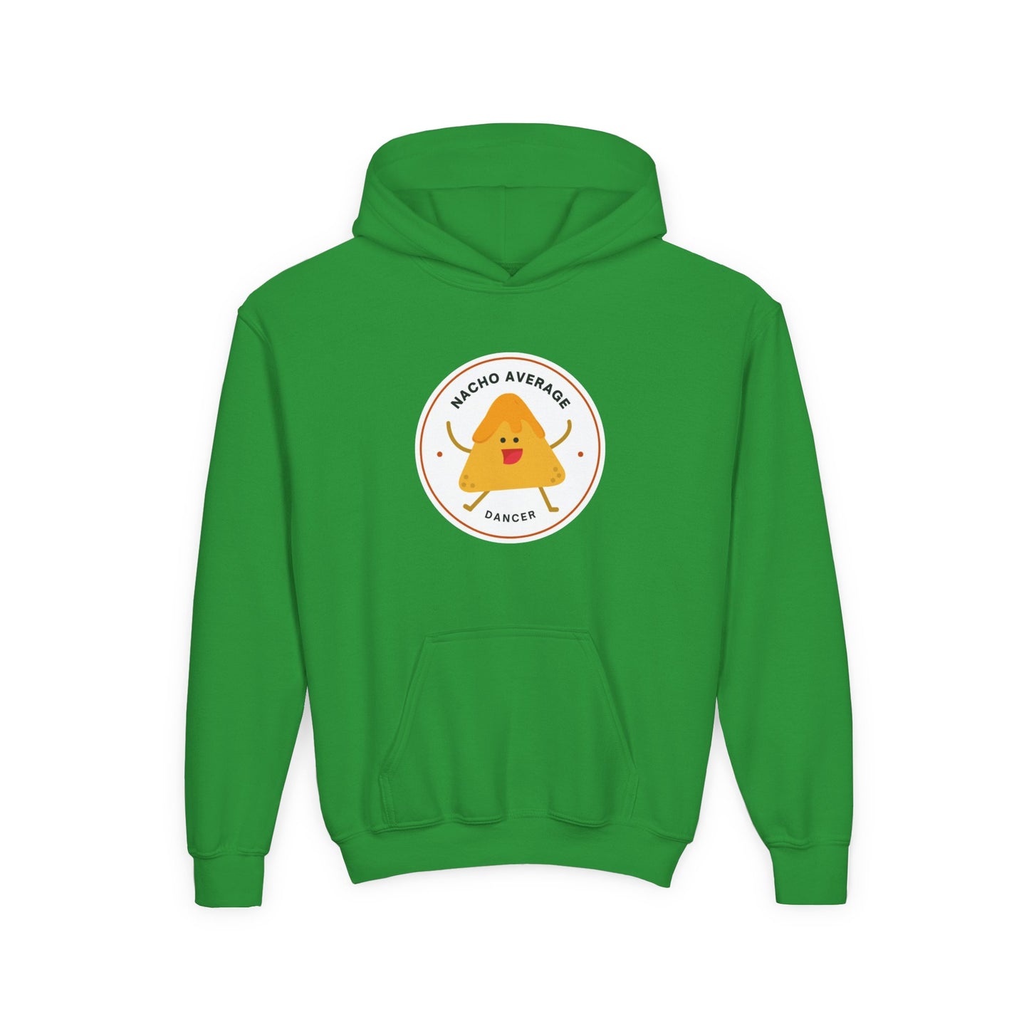 "Nacho Average Dancer" Youth Hooded Sweatshirt – Funny Dance Pun Nacho Graphic Hoodie for Kids and Teens