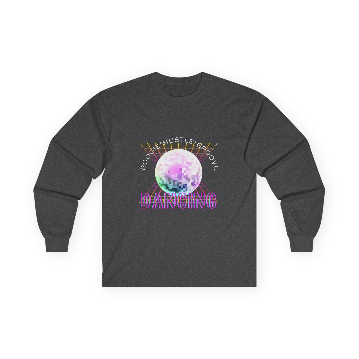 "Boogie, Hustle, Groove - Dancing" Streetwear Dance Graphic – Unisex Long Sleeve Tee