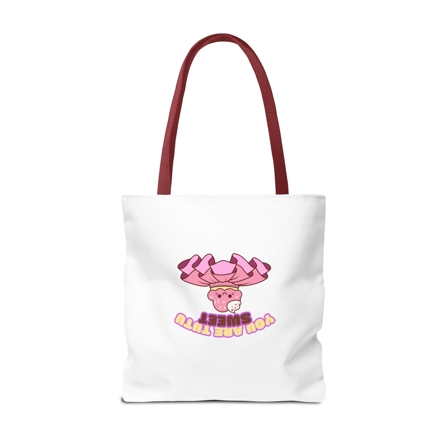 "You Are Tutu Sweet" Kawaii Cupcake Dance Tote Bag – Cute Canvas Bag for Dancers, Dance Moms & Ballet Lovers | Dance Gift Idea