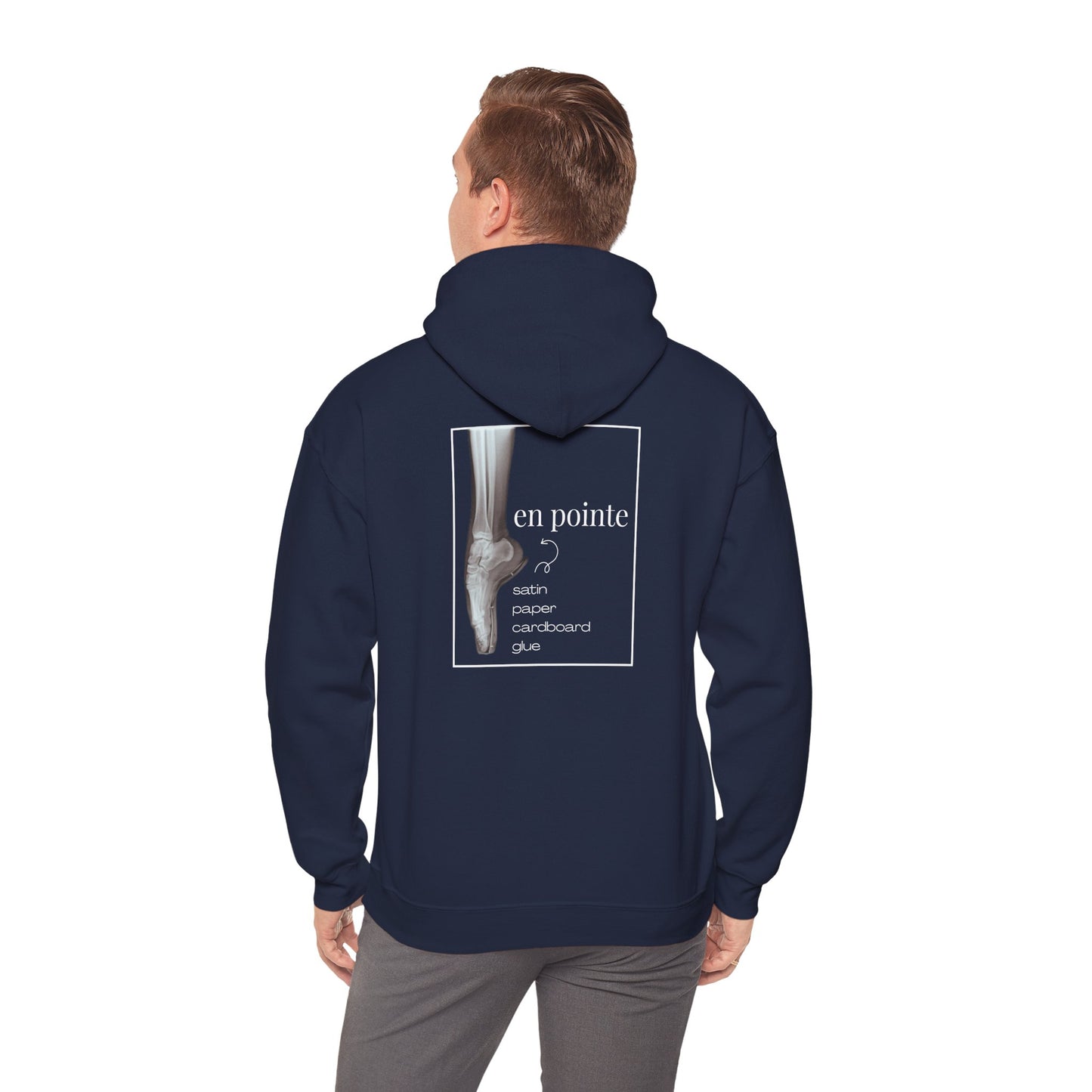 "I Dance En Pointe" Unisex Hoodie – Ballet-Themed Personalized Hoodie for Teens and Adults Featuring X-Ray Foot Design
