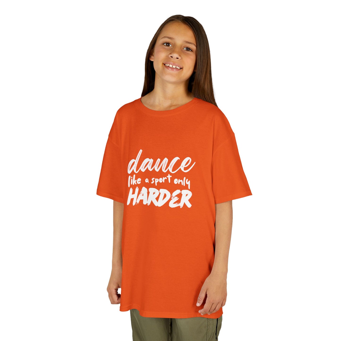 “Dance Like a Sport Only Harder” Kids Heavy Cotton™ Tee – Dance-Inspired Graphic Tee for Youth