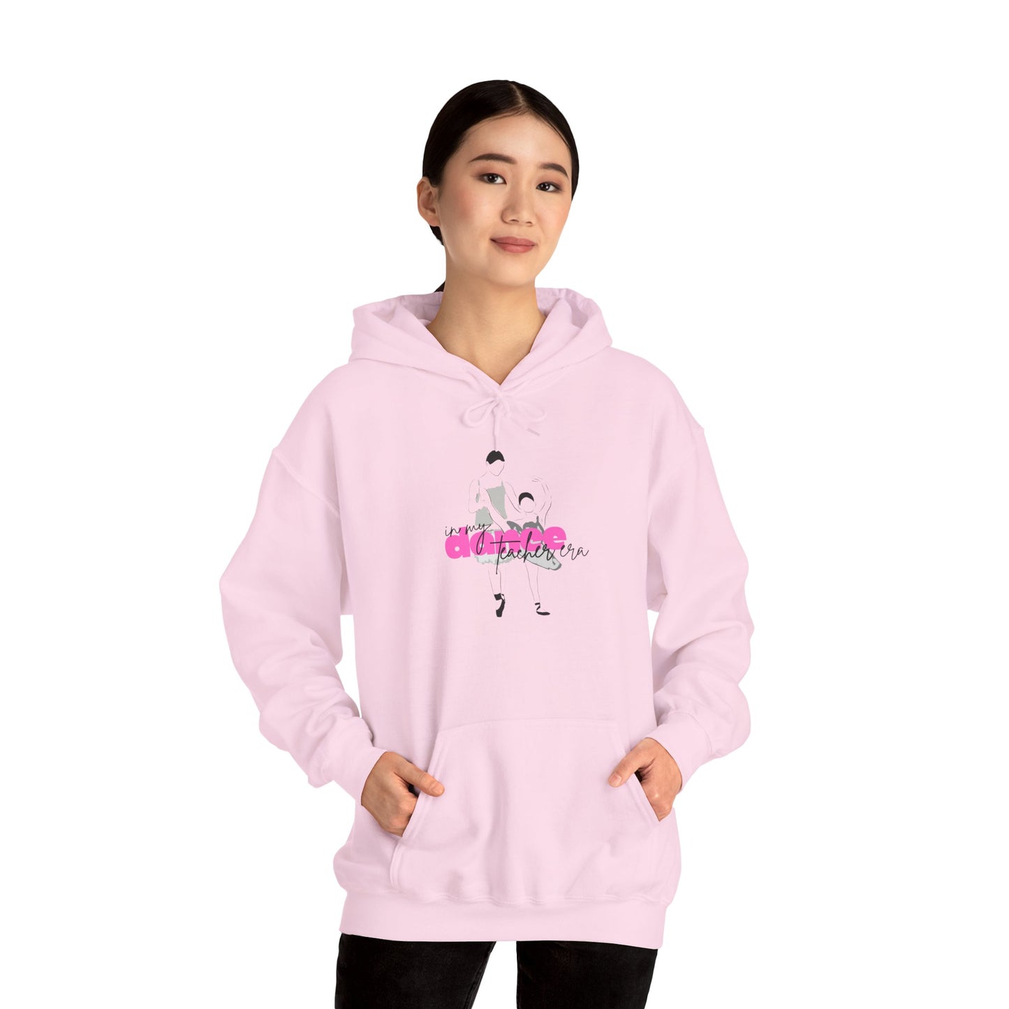 "In My Dance Teacher Era" Ballet Hoodie – Unisex Heavy Blend™ Hooded Sweatshirt with Ballet Teacher & Student Graphic