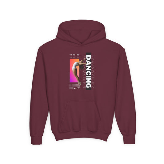 “Dancing” Female Dancer Streetwear Graphic | Unisex Youth Hoodie – Dance Hoodie for Kids & Young Performers