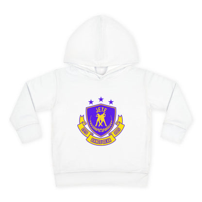 "Jeté Dance Gear" Toddler Pullover Fleece Hoodie – Collegiate-Inspired Dancer Graphic Sweatshirt for Kids