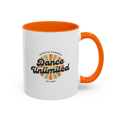 "Dance Unlimited – Potential & Growth" Accent Coffee Mug – Retro-Inspired Ceramic Mug for Dancers and Creative Dreamers