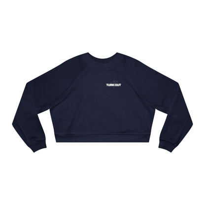 “Turn Out” Ballerina Front & Back Graphic | Streetwear-Inspired Ballet Dance Sweatshirt for Dancers & Enthusiasts - Women’s Cropped Sweatshirt