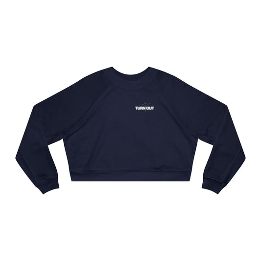 “Turn Out” Ballerina Front & Back Graphic | Streetwear-Inspired Ballet Dance Sweatshirt for Dancers & Enthusiasts - Women’s Cropped Sweatshirt