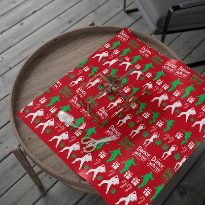“Dance with Me” Christmas Wrapping Paper – Festive Holiday Gift Wrap with Colorful Dancers & Ballet-Themed Design, Perfect for Dance Lovers and Studios