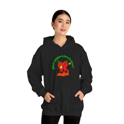 "What’s a Pepper’s Favorite Dance? Salsa!" Unisex Hooded Sweatshirt – Funny Dance Pun Hoodie with Cute Pepper Graphic for Dancers & Foodies