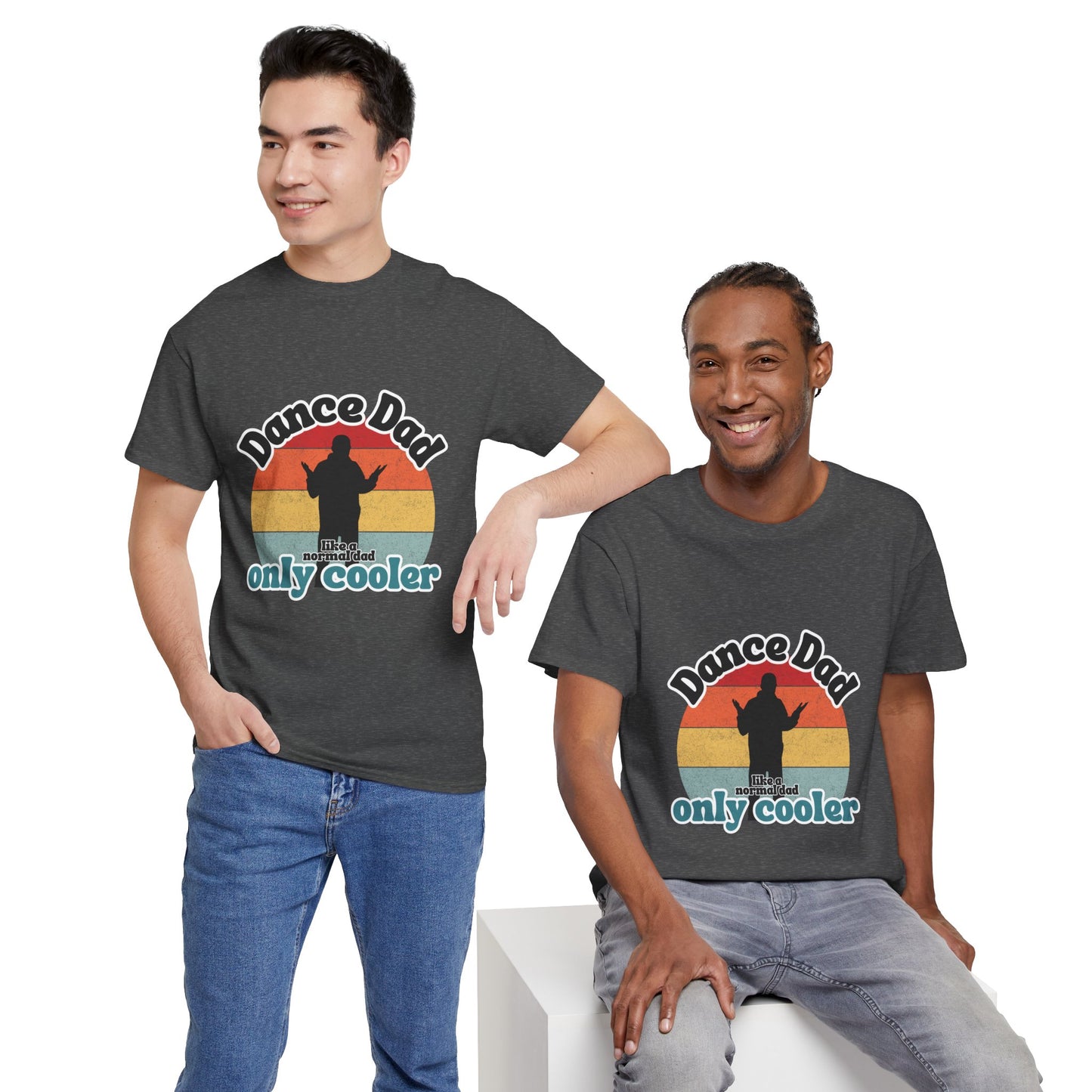 "Dance Dad" Unisex Heavy Cotton Tee – Funny Retro Dance Shirt for Cool Dads