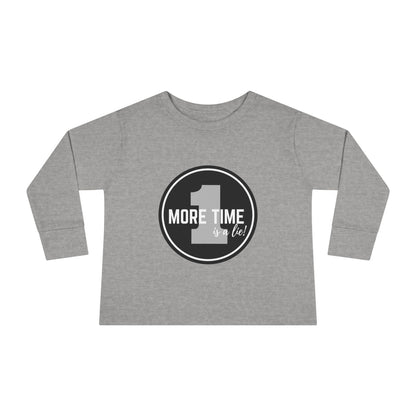"One More Time Is a Lie" Toddler Dance T-Shirt – Bold Emblem Graphic Long Sleeve Tee for Kids