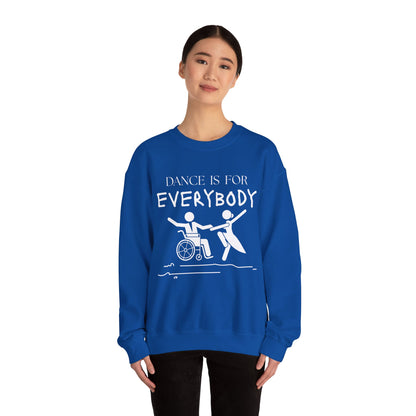 “Dance Is for Everybody” Inclusive Dance Sweatshirt – Unisex Heavy Blend Crewneck with Optional Name or Studio Personalization