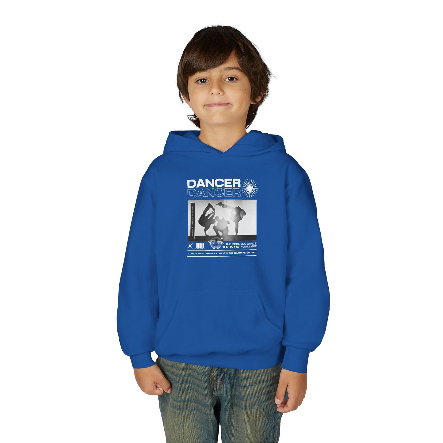 “Dancer” Breakdancer Streetwear Graphic | Unisex Youth Hoodie – Hip-Hop Dance Hoodie for Kids & Young Performers
