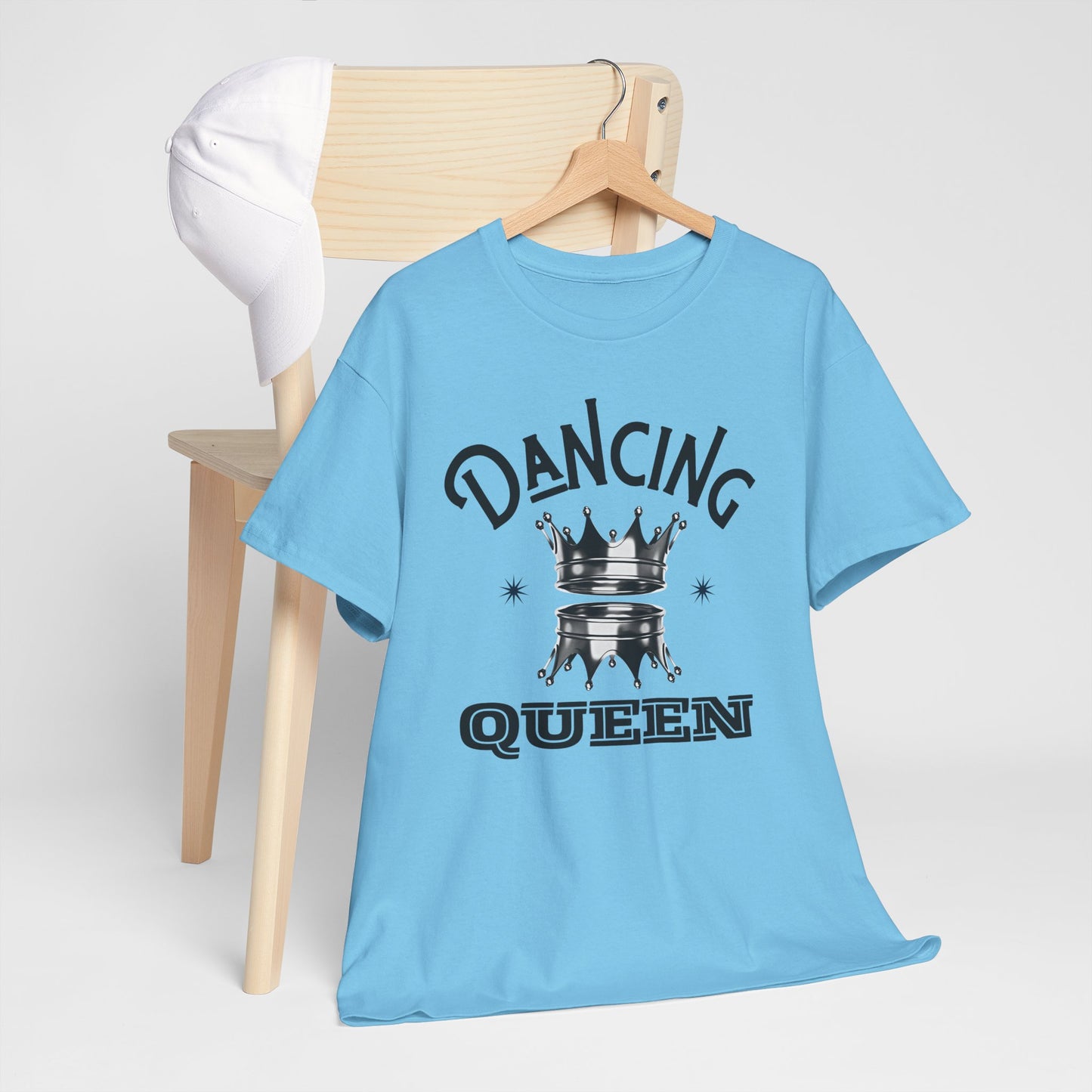 “Dancing Queen" Unisex Heavy Cotton T-Shirt with Crown Graphic – Dance-Inspired Graphic Tee for Adults & Kids