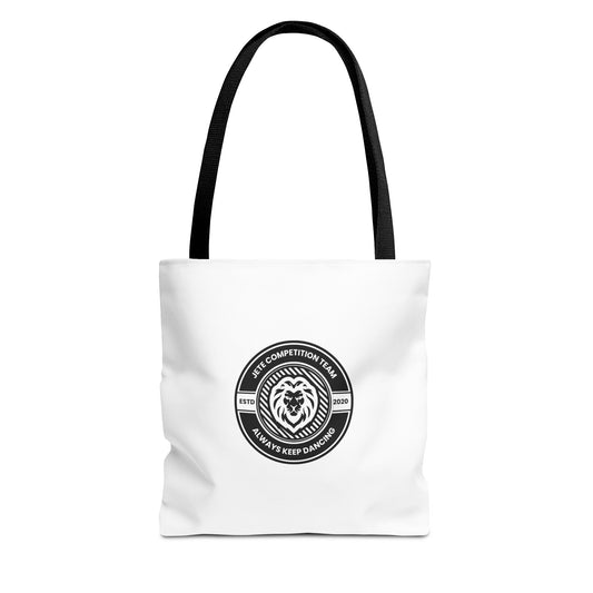 "Jeté Competition Team, Always Keep Dancing" Canvas Tote Bag – Collegiate Dance Team Logo | Reusable Dance Bag for Dancers, Rehearsals & Competitions