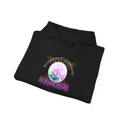 "Boogie, Hustle, Groove - Dancing" Streetwear Dance Graphic – Unisex Heavy Blend™ Hooded Sweatshirt