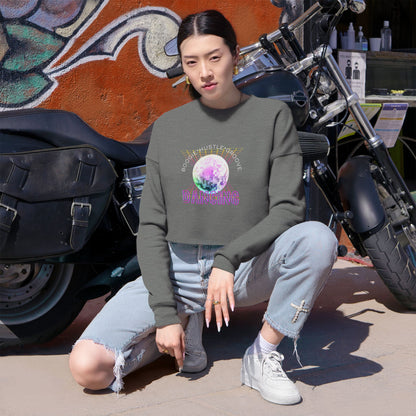 "Boogie, Hustle, Groove - Dancing" Streetwear Dance Graphic – Women’s Cropped Fleece Sweatshirt