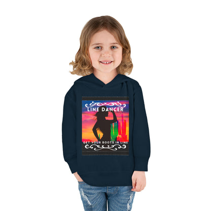 "Line Dancer, Get Your Boots in Line" Streetwear Dance Graphic – Toddler Pullover Hoodie