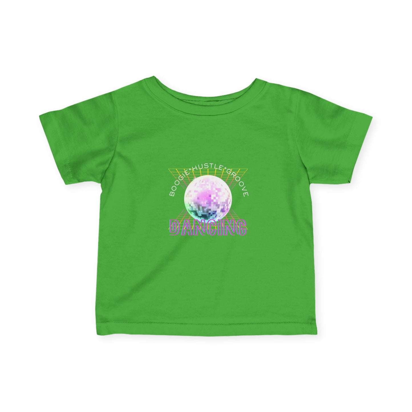"Boogie, Hustle, Groove - Dancing" Streetwear Dance Graphic – Infant Fine Jersey Tee