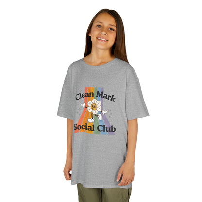 “Clean Mark Social Club” Kids Heavy Cotton™ Tee – Streetwear-Inspired Dance Graphic Tee for Kids