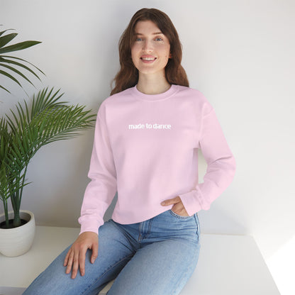 “Made to Dance" Unisex Heavy Blend™ Crewneck Sweatshirt – Embroidered Dance-Inspired Pullover for Adults & Kids