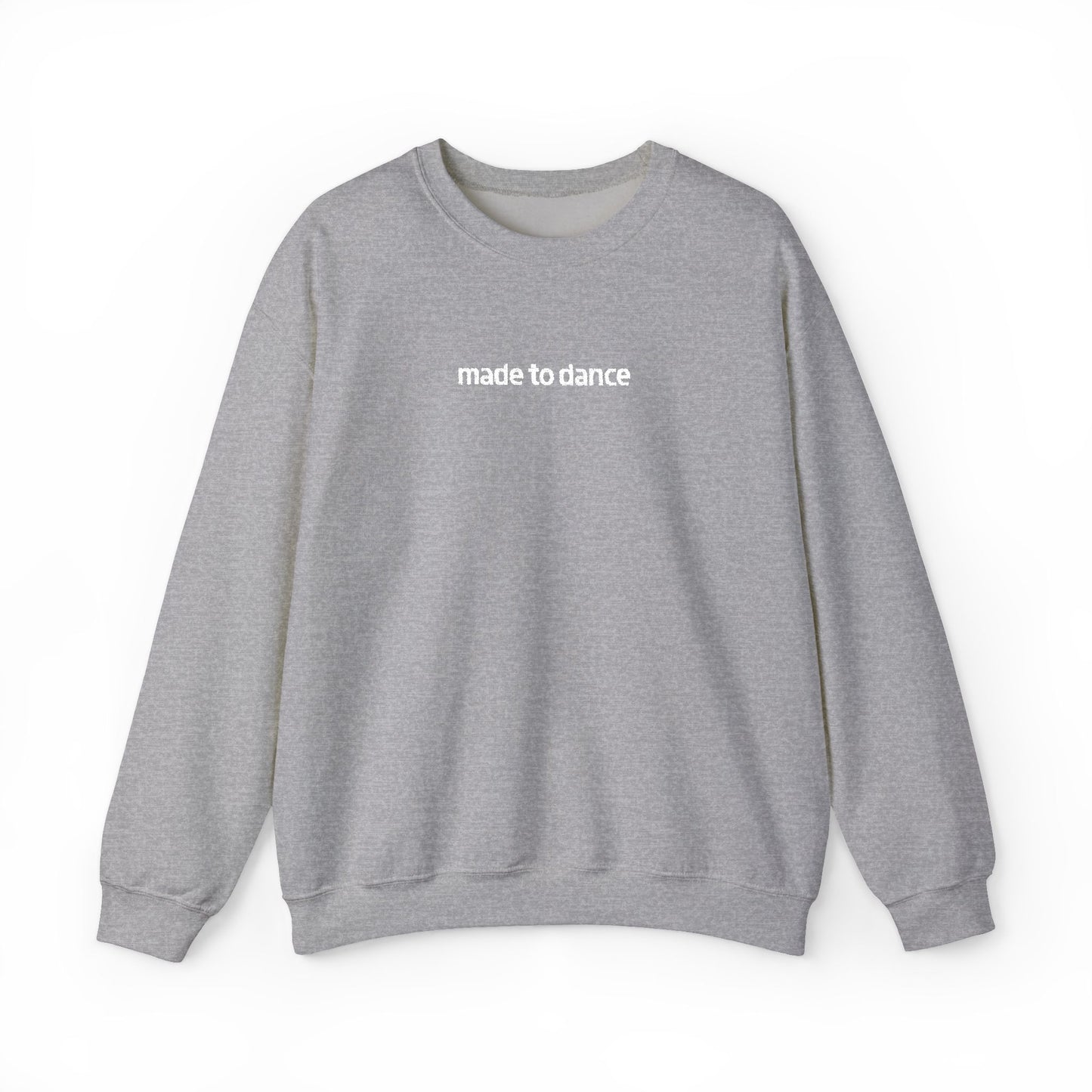 “Made to Dance" Unisex Heavy Blend™ Crewneck Sweatshirt – Embroidered Dance-Inspired Pullover for Adults & Kids