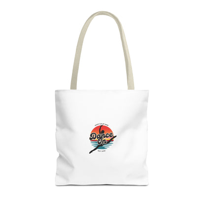 "Keep Calm and Dance On" Canvas Tote Bag – Retro Dance Graphic, Durable Shopping & Everyday Dance Bag