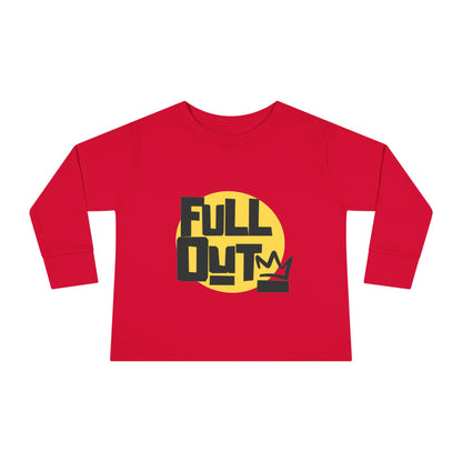 "Full Out" Toddler Dance T-Shirt – Bold Streetwear-Inspired Graphic Long Sleeve Tee for Kids