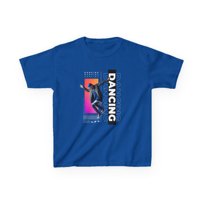 “Dancing” Youth Short Sleeve T-Shirt – Streetwear-Inspired Male Dancer Graphic – Stylish Kids Dance Apparel Tee