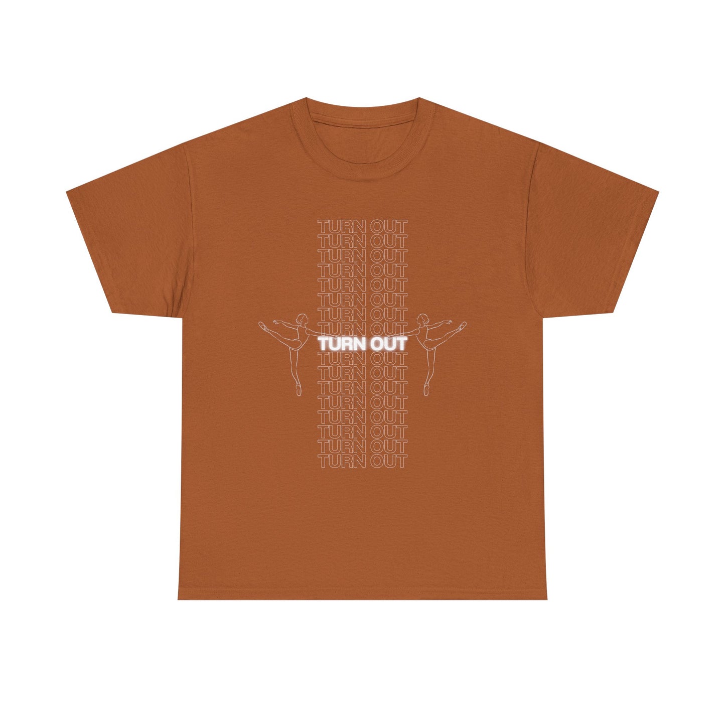 "Turn Out" Ballerina Graphic Unisex Heavy Cotton Tee – Ballet Dance T-Shirt for Dancers & Dance Enthusiasts