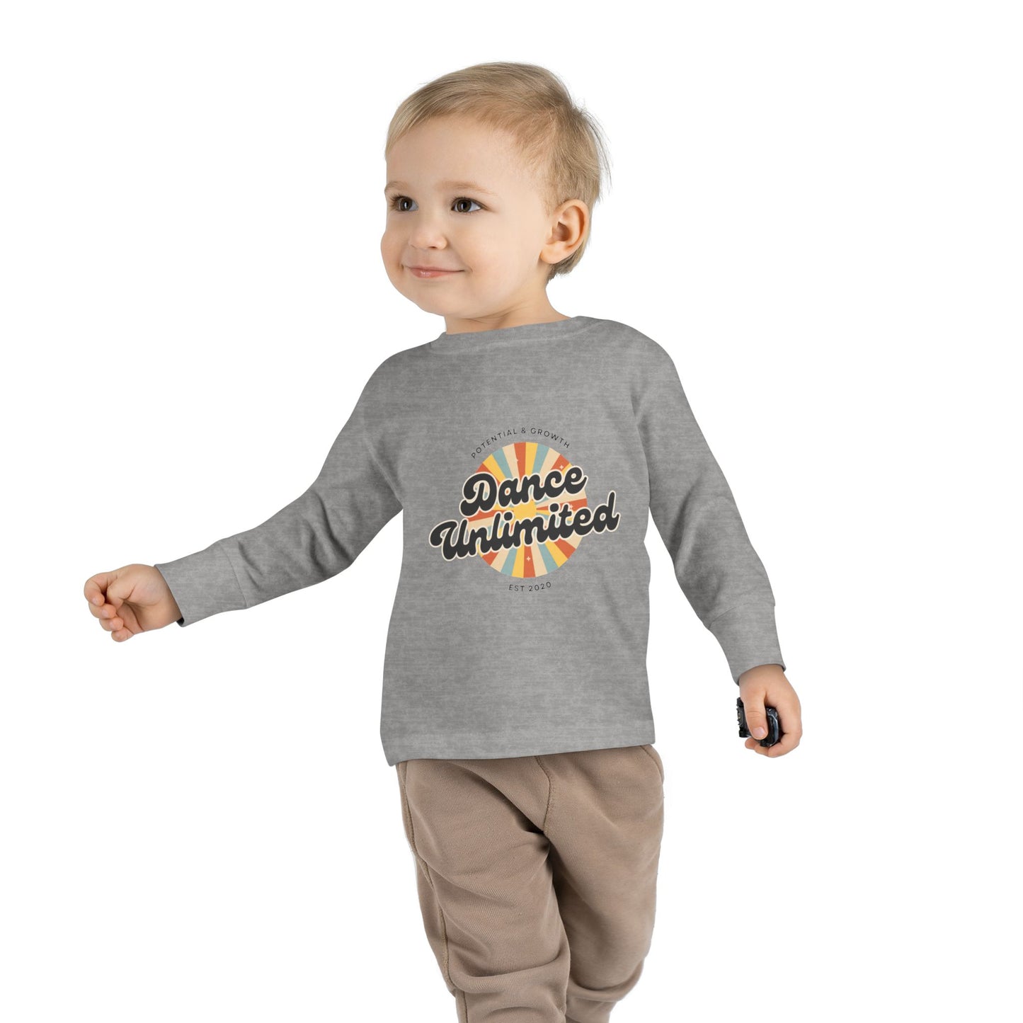 "Dance Unlimited – Potential & Growth" Toddler Dance T-Shirt – Retro Long Sleeve Tee for Kids