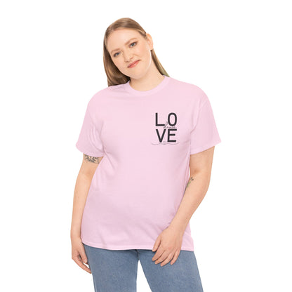 "LOVE Dance" Unisex Heavy Cotton Tee – Script Letter Graphic Dance Lover T-Shirt
