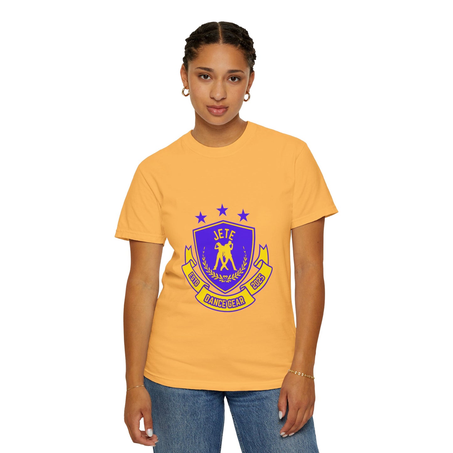 "Jeté Dance Gear" Unisex Garment-Dyed T-Shirt – Collegiate-Style Graphic Tee – Dance Apparel for Dancers & Performers
