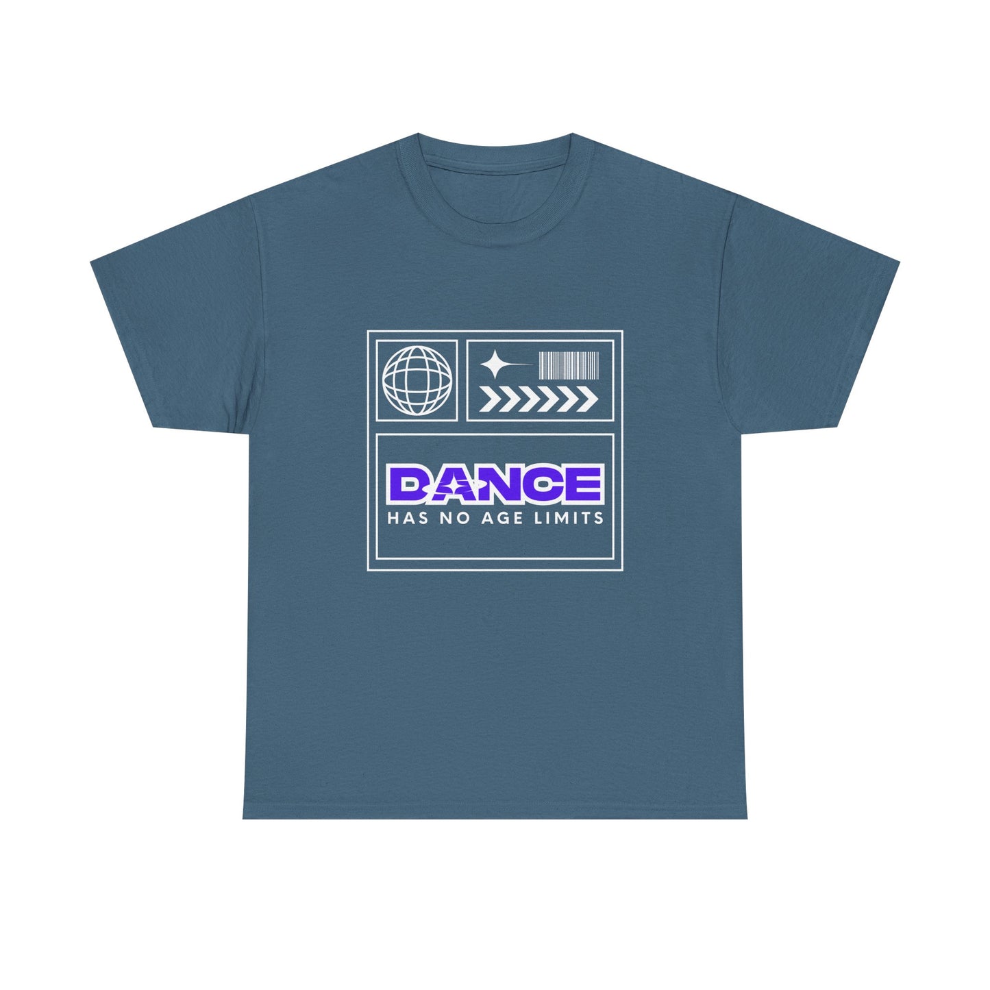 "Dance Has No Age Limits" Unisex Heavy Cotton T-Shirt – Streetwear Graphic Tee for Dancers of All Ages