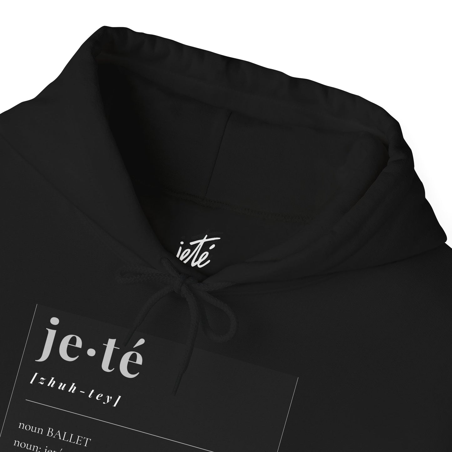 "Jeté" Definition Unisex Hoodie – Ballet-Themed Hoodie for Teens and Adults with Dance Term Definition and Personalized Sleeve Option